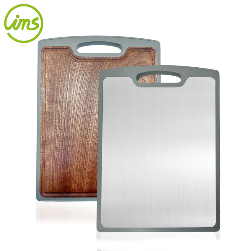 16"x12" Double-Sided SS & Sandalwood Cutting Board